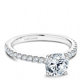 Maharaja Collection Platinum Engagement Ring with 1.28ctw Diamonds and Semi-Mount Center Stone (1.00ctw)