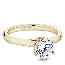 Maharaja Collection 1.50ctw Semi-Mount Engagement Ring with Diamonds in 18K Yellow Gold