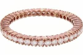 Maharaja Collection Round Diamond Pink Gold Regular Prong Set Band in 18K White Gold (0.70ct)