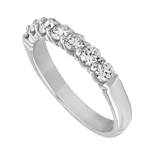 Maharaja Collection Round Diamond Swirl Ring in 14K White Gold (1.00ctw)