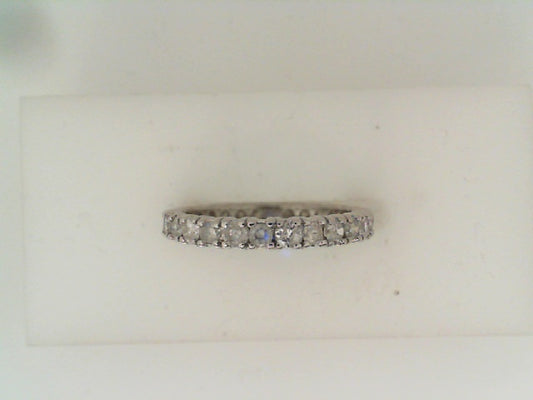 Maharaja Collection Round Diamond Eternity Wedding Band in 14K White Gold (1.12ctw)