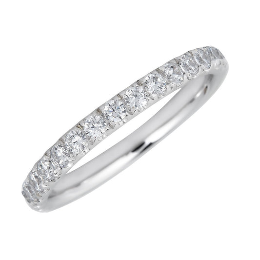 Maharaja Collection Round Diamond Wedding Band in 14K White Gold (0.20ct)
