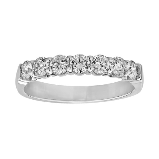 Maharaja Collection Round Diamond Swirl Ring in 14K White Gold (0.75ct)