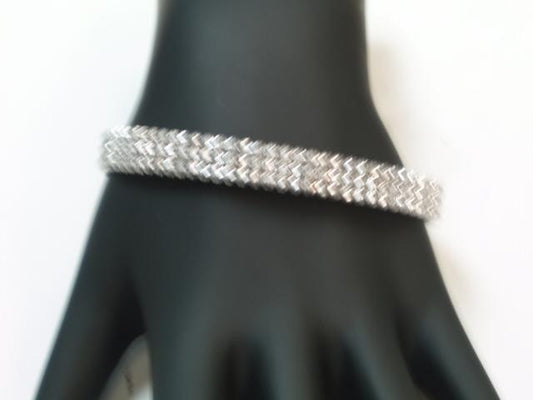Maharaja Collection Bead Bracelet in 14K White Gold