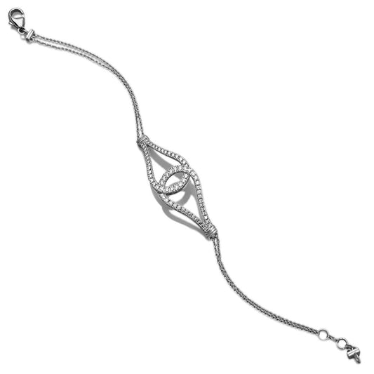 Maharaja Collection Round Diamond Bracelet in 18K White Gold (0.77ctw)