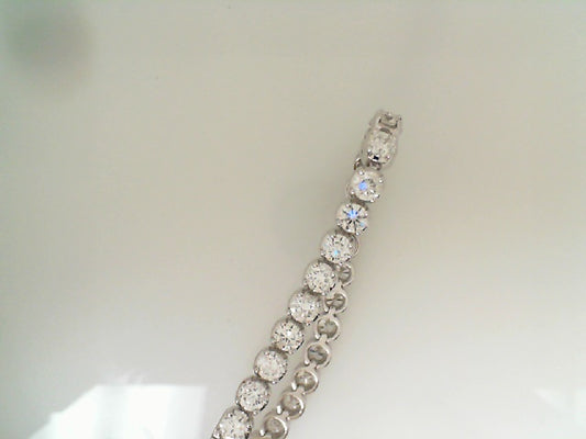 Maharaja Collection Round Diamond Tennis Bracelet in 14K White Gold (8.00tcw)