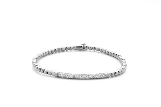 Maharaja Collection Round Diamond Bracelet in 18K White Gold (0.32ct)