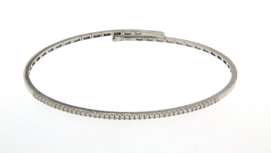 Maharaja Collection Flex Bangle with VS/SI G Diamonds in 18K White Gold (0.43ctw)