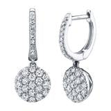 Maharaja Collection Round Diamond Earrings in 14K White Gold (0.50ct)