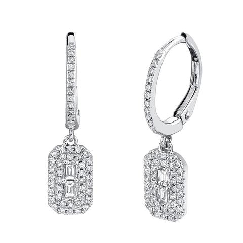 Maharaja Collection Various Shapes Diamond Earrings in 14K White Gold (0.32ct)