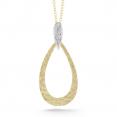 Maharaja Collection Round Diamond Gallery Necklace in 14K Yellow Gold (0.15ct)