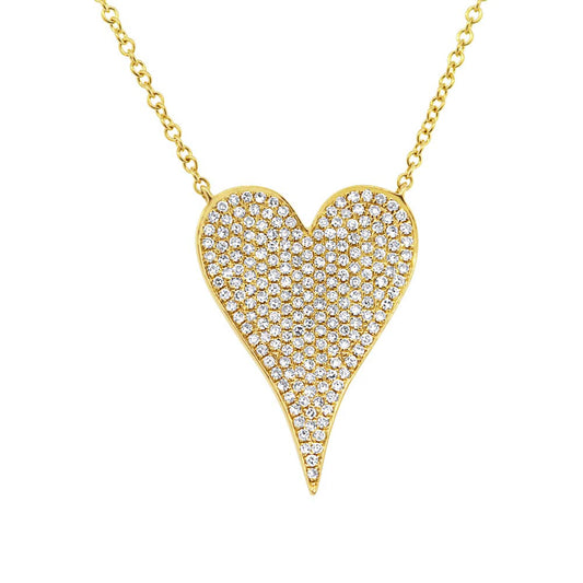 Maharaja Collection Heart Diamond Necklace in 14K Yellow Gold (0.43ctw)