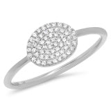 Maharaja Collection Diamond Pave Ring in 14K White Gold (0.17ctw)