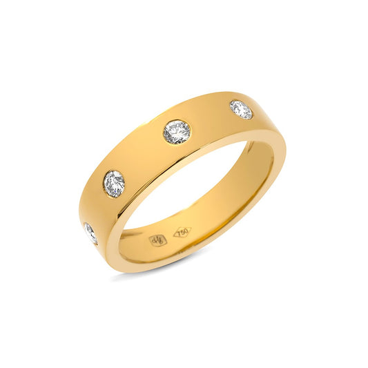 Maharaja Collection Round Diamond Ring in 18K Yellow Gold (0.25ct)