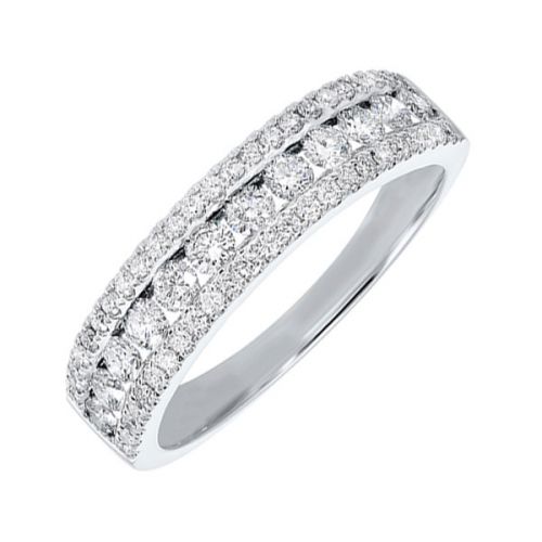 Maharaja Collection Round Diamond Decorative Ring in 14KT White Gold (0.75ctw)