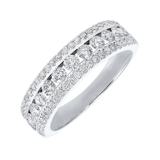 Maharaja Collection Round Diamond Band in 14K White Gold (1.50ctw)