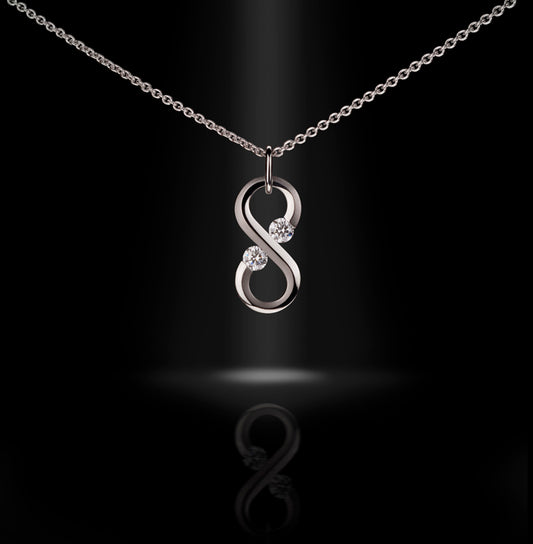 Maharaja Collection Round Diamond Pendant Necklace in 18K White Gold (0.20ctw)