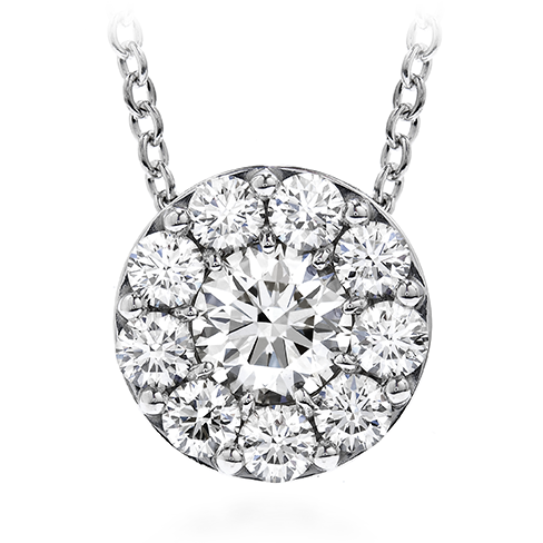 Maharaja Collection Hearts On Fire Fulfillment Pendant Necklace with 1.49ctw Diamonds in 18K White Gold (1.49ctw)