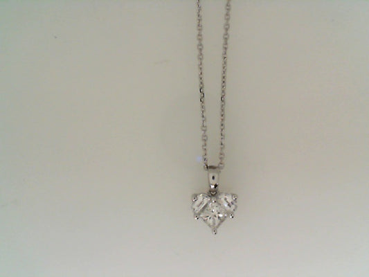 Maharaja Collection Round Diamond Pendant Necklace in 18K White Gold (0.74tw)