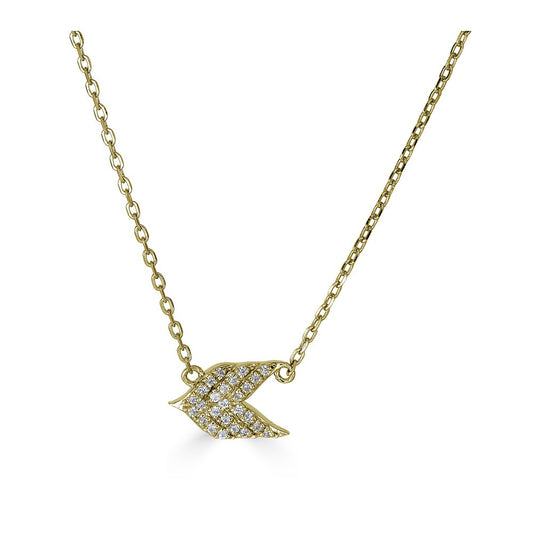 Maharaja Collection Chevron Diamond Necklace in 14K Yellow Gold (0.08ctw)