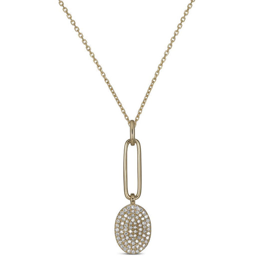 Maharaja Collection Round Diamond Coin Drop Pendant in 14K Yellow Gold (0.23ctw)