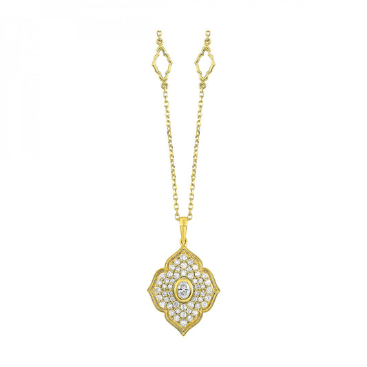 Maharaja Collection Round Diamond Necklace in 14K Yellow Gold (0.50ctw)