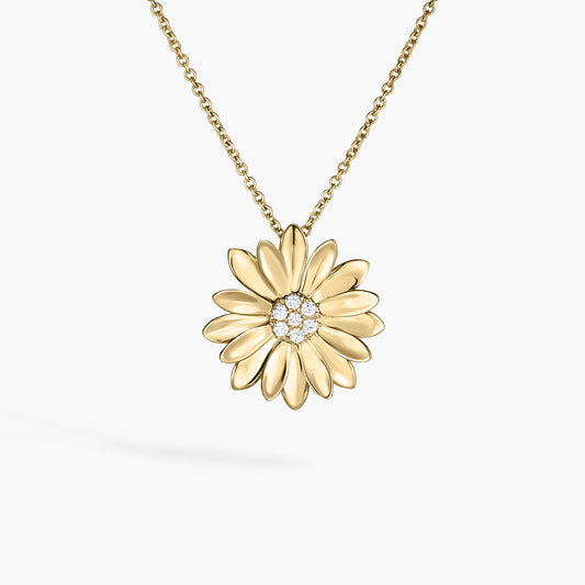Maharaja Collection Margherita Diamond Pendant Necklace in 14K White Gold (0.08ctw)