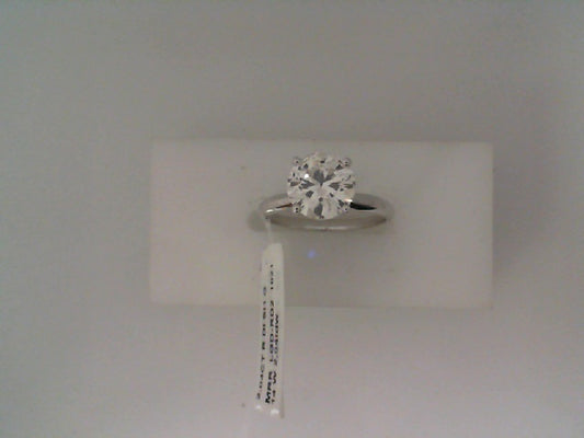 Maharaja Collection Round Diamond Solitaire Engagement Ring in 14K White Gold (1.54ct)