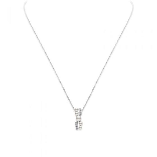 Maharaja Collection Akoya Cultured Pearl and Diamond Pendant in 14K White Gold (0.12ct)
