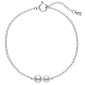 Maharaja Collection Akoya Cultured Pearl Station Bracelet with 6mm and 5mm Pearls in 18K White Gold