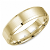 Maharaja Collection Sandpaper Center and High Polish Edge Men's Band in 18K Yellow Gold (1.65mm)
