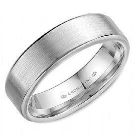 Maharaja Collection Men's Lite Band in 14K White Gold (6.5mmx1.5mm)