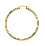 Maharaja Collection Polished Hoop Earrings in 14K Yellow Gold