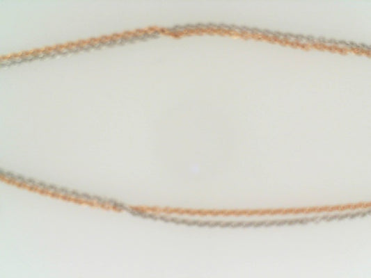 Maharaja Collection Two-Tone Double Chain Necklace 18" in 14K Gold
