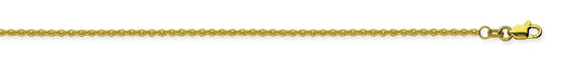 Maharaja Collection Yellow 14K Cable Chain Necklace Length 18 in 14K Yellow Gold