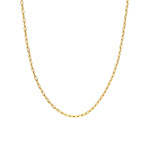 Maharaja Collection Pear Shape Lock Paper Clip Chain Anklet in 10K Yellow Gold