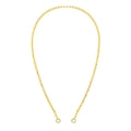 Maharaja Collection Hollow Rolo Split Chain Necklace, 20"