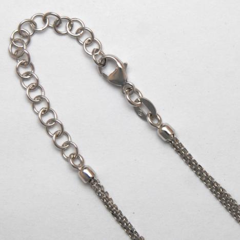 Maharaja Collection Diamond Cut 3-Strand Cable Link Necklace in 14K White Gold (1.0mm, 20in)