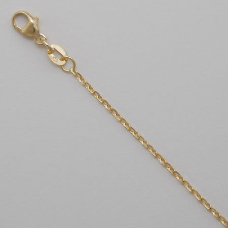 Maharaja Collection Diamond Cut Oval Link Chain Necklace in 14K Yellow Gold (1.5mm, 16in)