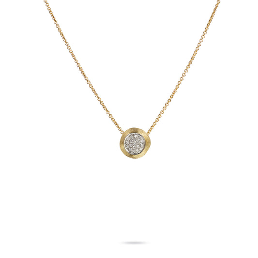 Maharaja Collection round Diamond Bead Pendant Necklace in 18K Yellow and White Gold (0.15ctw)