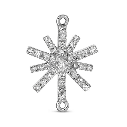 Maharaja Collection Starburst Diamond Charm in 14K White Gold (0.11ctw)
