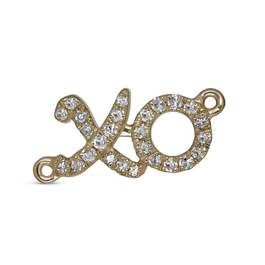 Maharaja Collection Round Diamond XO Charm Bracelet in 14K Yellow Gold (0.07ctw)