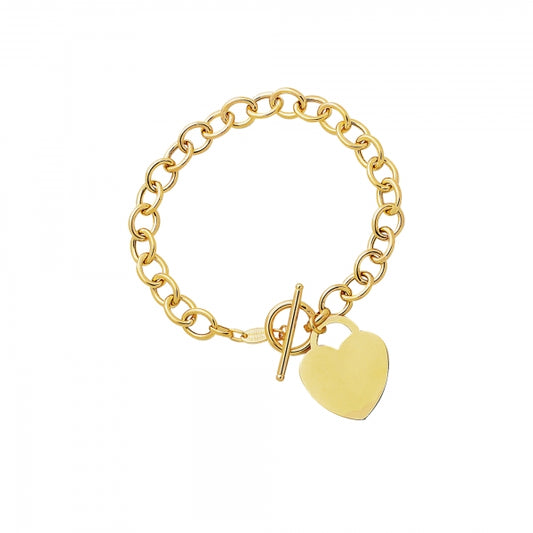 Maharaja Collection Round Diamond Cut Chain Link Bracelet With Earrings in 14K Yellow Gold