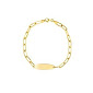 Maharaja Collection Oval Paper Clip ID Bracelet in Gold