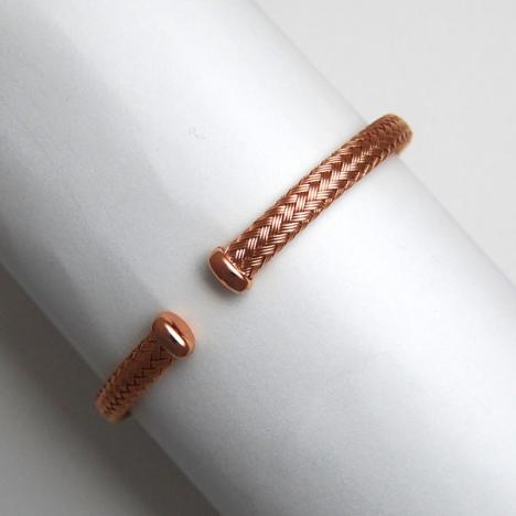 Maharaja Collection Adjustable Braided Bangle in 14K Rose Gold