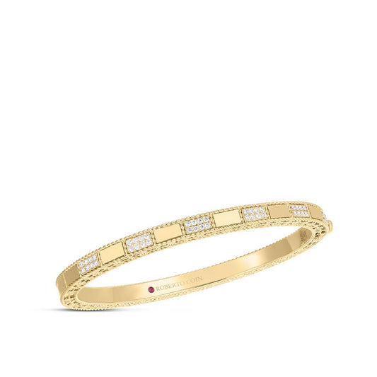 Maharaja Collection Mosaic Diamond Bangle Bracelet in 18K Yellow Gold (0.40ctw)