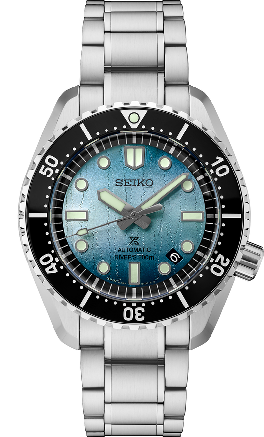 Seiko Luxe 43mm Teal Blue Prospex Automatic Watch in Stainless Steel