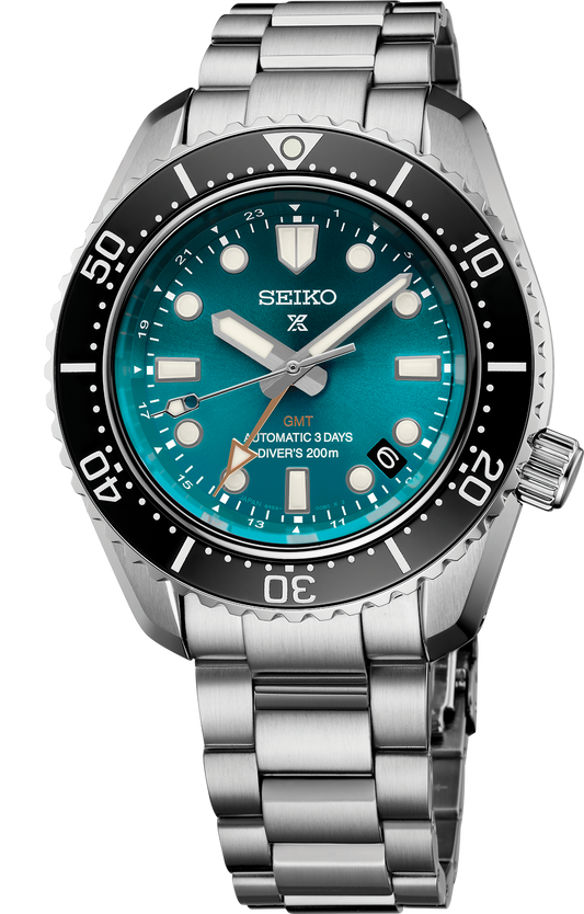 Seiko Luxe SPB47 1968 Diver Stainless Steel Automatic GMT With Turquoise Dial Limited Edition 229/500
