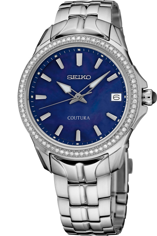 Maharaja Collection Coutura Quartz Blue Mother Of Pearl Diamond Watch