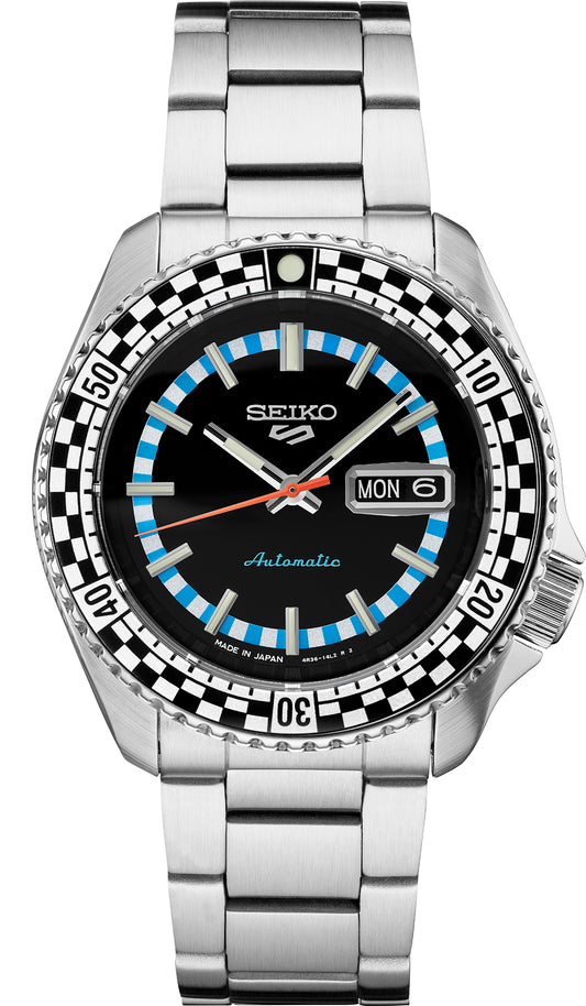Seiko 5 Sports Checkered Flag Special Edition Automatic Watch in Stainless Steel